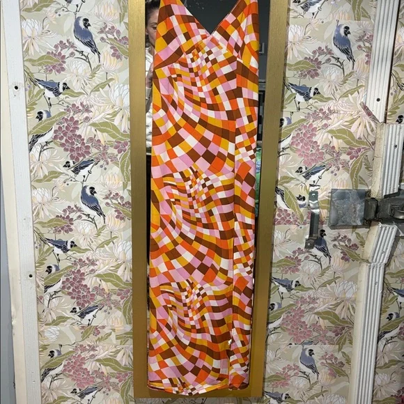 Forever 21 Geometric Print Midi Dress - Picture 2 of 5